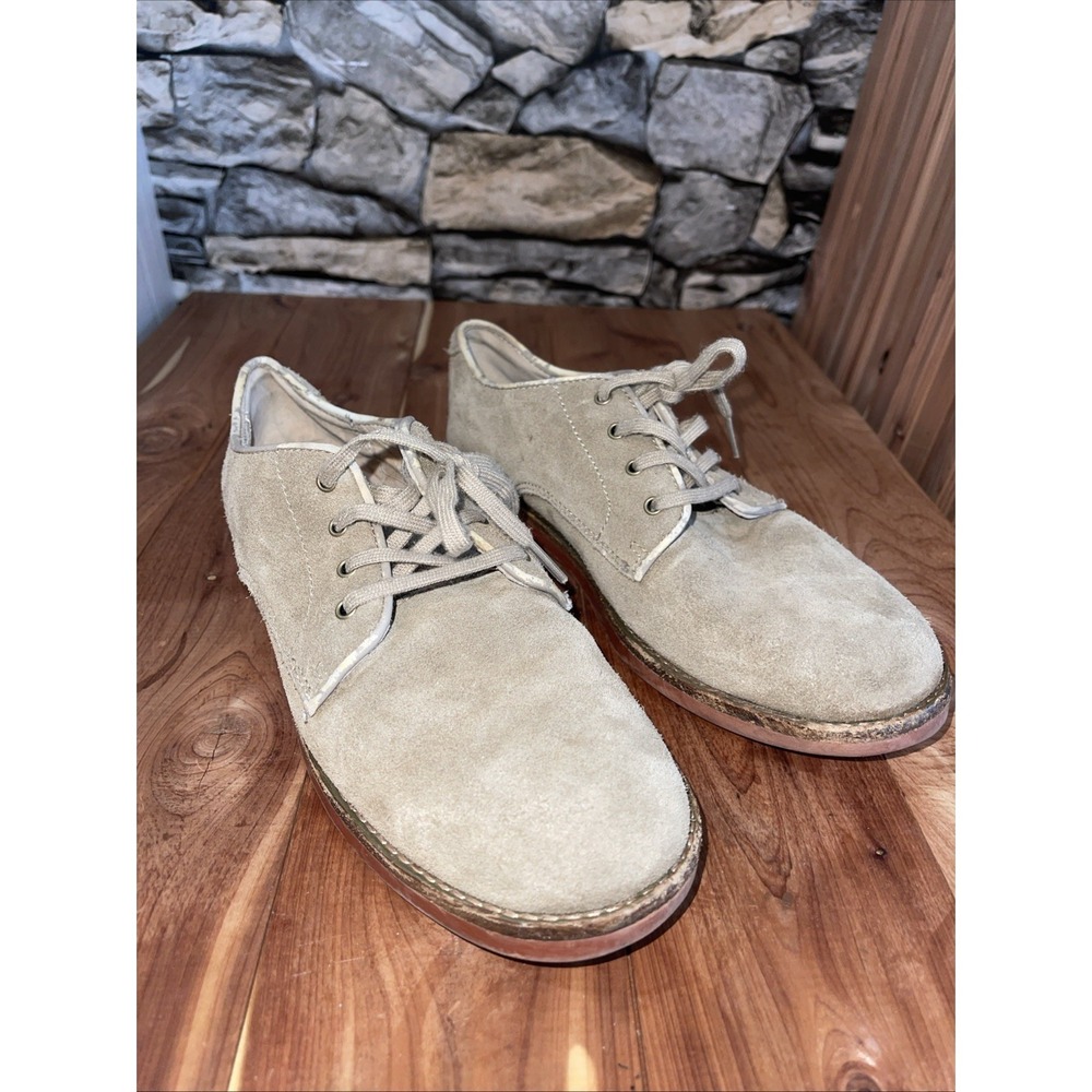 Polo Ralph‎ Lauren Barton Lace Tan Suede Sz 5 Girls Oxford Preppy Ivy League